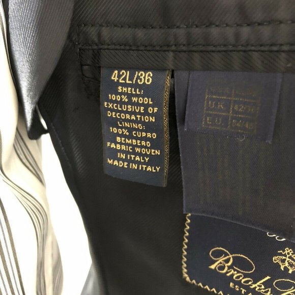 Brooks Brothers Fitzgerald Blazer 42L Gray Stripe - Picture 7 of 8